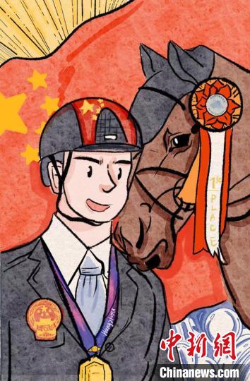 亚运志愿者手绘漫画记录青春奉献